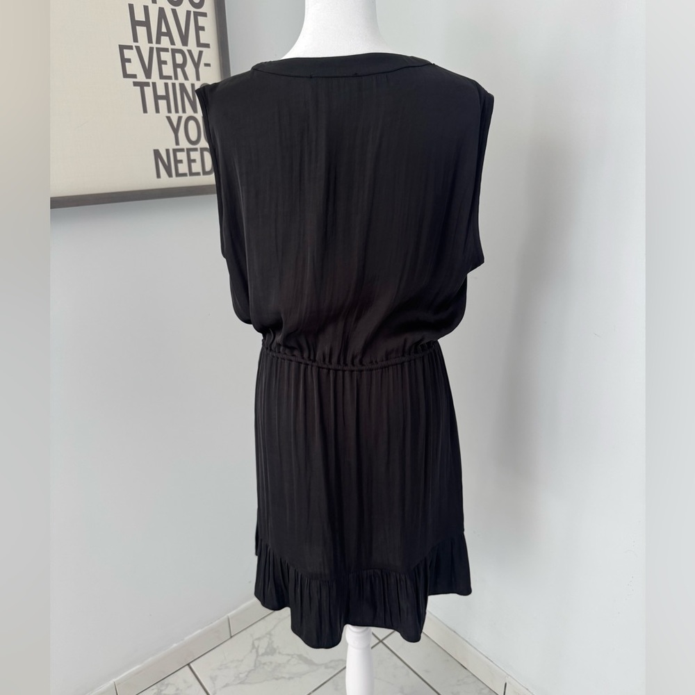 NWT Rachel Zoe Black Satin Dress Size M - Picture 2 of 5